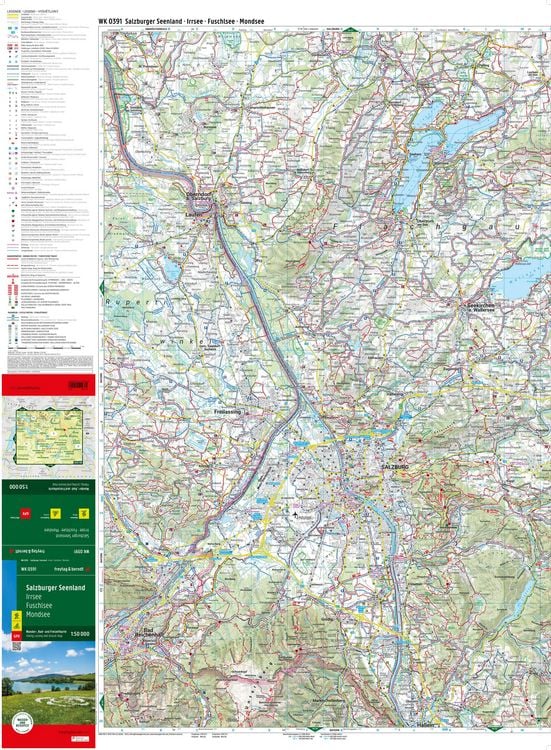 Produktbild: freytag & berndt Wanderkarte WK 0391 Salzburger Seenland, Irrsee - Fuschlsee - Mondsee 1:50.000
