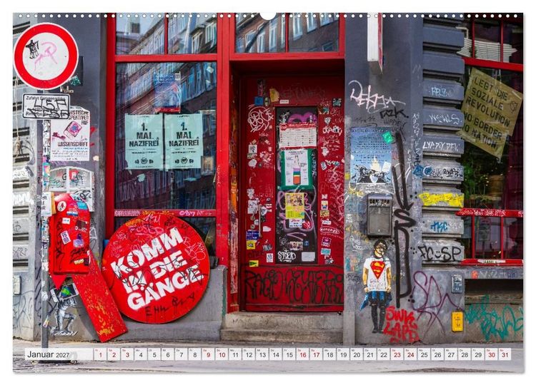 Produktbild: Buntes Hamburg (Wandkalender 2027 DIN A2 quer), CALVENDO Monatskalender