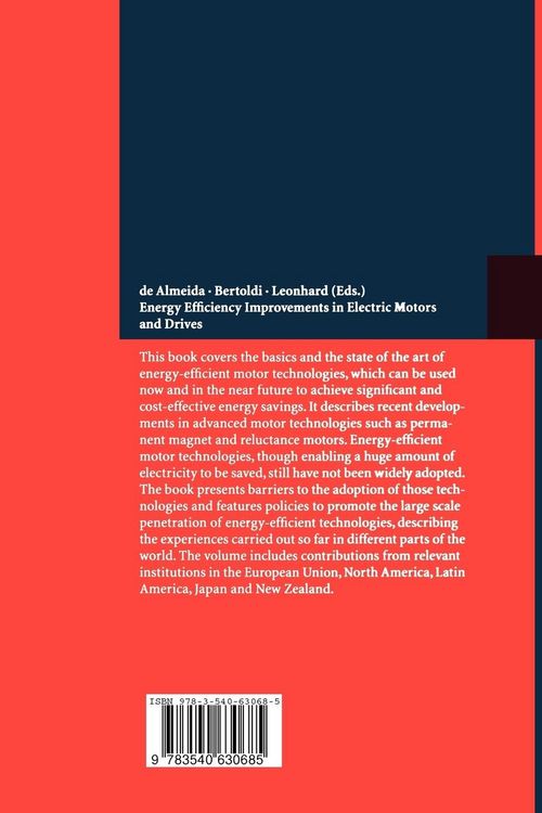 Produktbild: Energy Efficiency Improvements in Electric Motors and Drives
