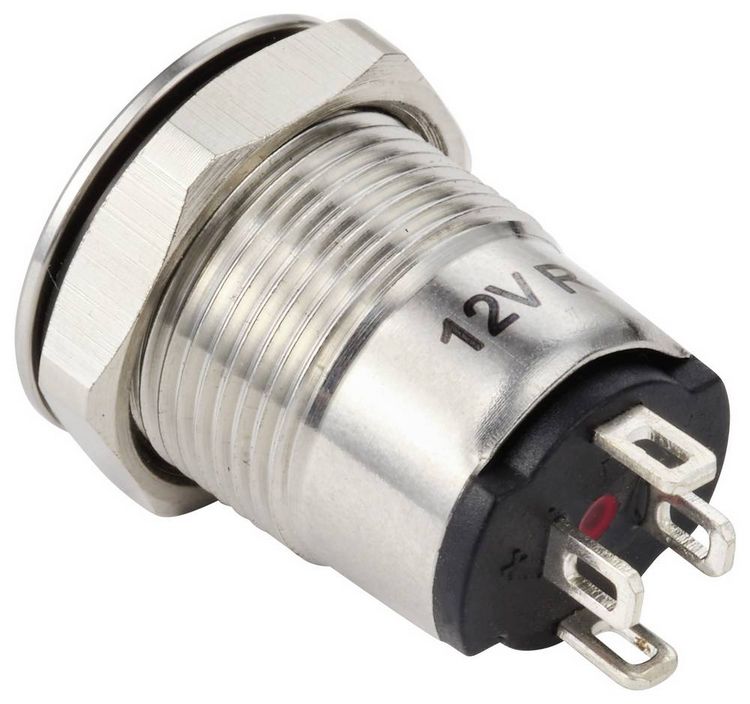 Produktbild: TRU COMPONENTS TC-14378480 Druckschalter 36 V/AC, 36 V/DC 2 A 1 x Aus/Ein rastend Wei&szlig; (&Oslash; x L) 14 mm x 24 mm IP65 1 St.
