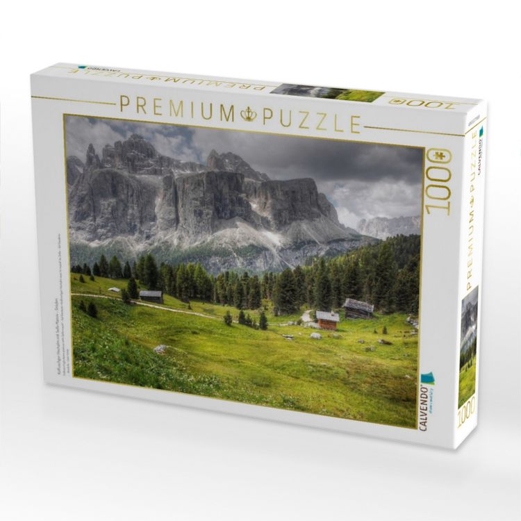 Produktbild: CALVENDO Puzzle Kolfuschger Hochalm mit Sella Massiv - Gr&ouml;den | 1000 Teile Lege-Gr&ouml;&szlig;e 64x48cm Foto-Puzzle f&uuml;r gl&uuml;ckliche Stunden