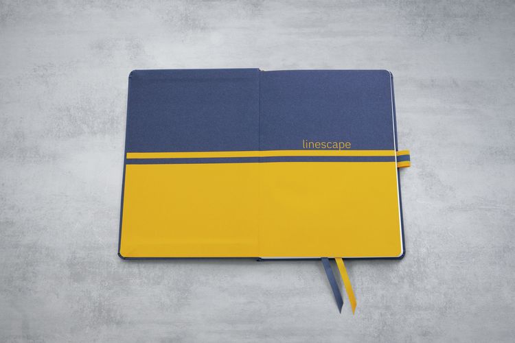 Produktbild: SIGEL L2606 Wochenkalender Linescape 2026, ca. A5, blau, gelb