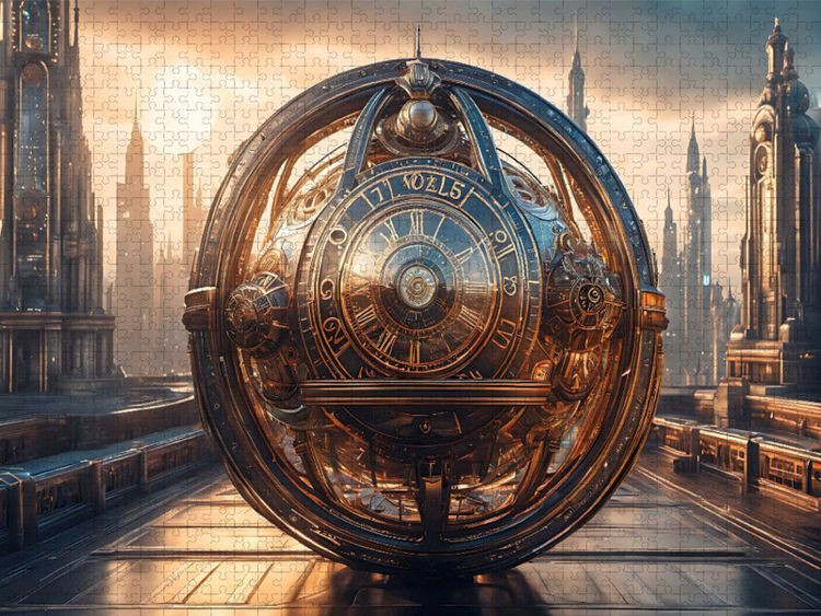 Produktbild: CALVENDO Puzzle Futuristische Zeitmaschine | 1000 Teile Lege-Gr&ouml;&szlig;e 64x48cm Foto-Puzzle f&uuml;r gl&uuml;ckliche Stunden