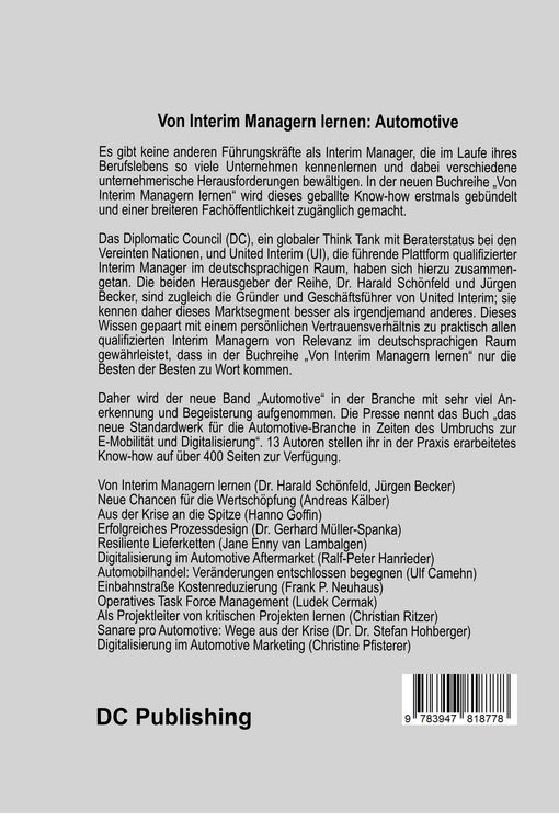 Produktbild: Automotive: Interim Manager berichten aus der Praxis