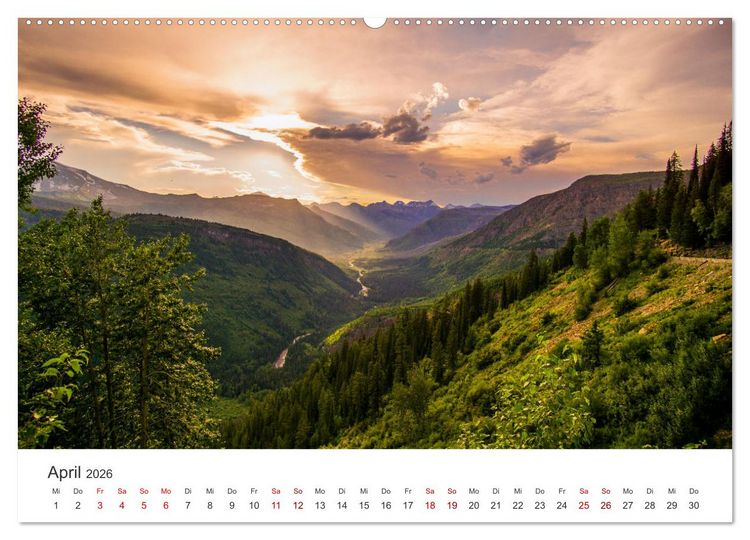 Produktbild: Glacier Nationalpark - Eine Reise in den bezaubernden Nationalpark. (hochwertiger Premium Wandkalender 2026 DIN A2 quer), Kunstdruck in Hochglanz