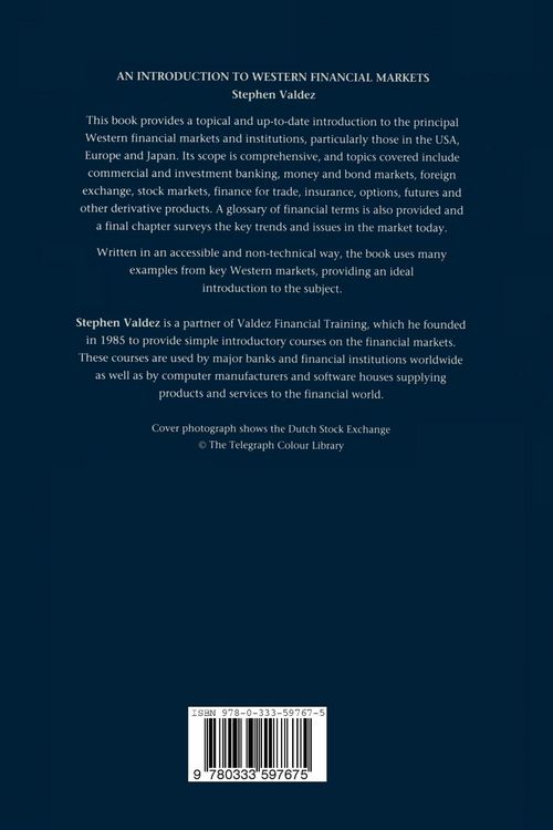 Produktbild: An Introduction to Western Financial Markets