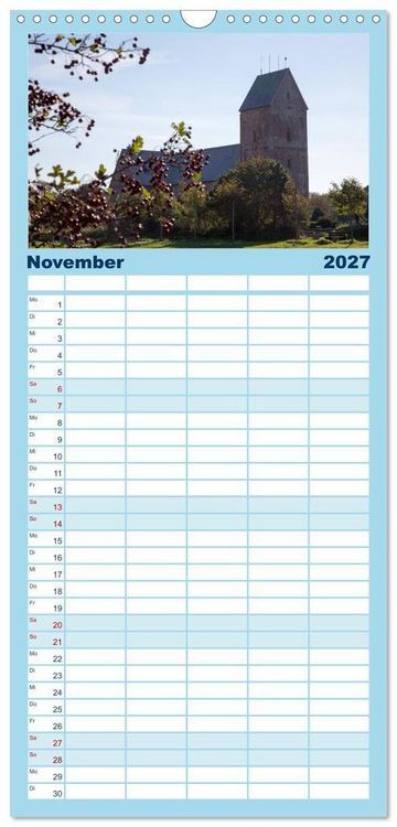 Produktbild: Familienplaner 2027 - F&ouml;hr 2027. Portr&auml;t einer Insel mit 5 Spalten (Wandkalender, 21 x 45 cm) CALVENDO