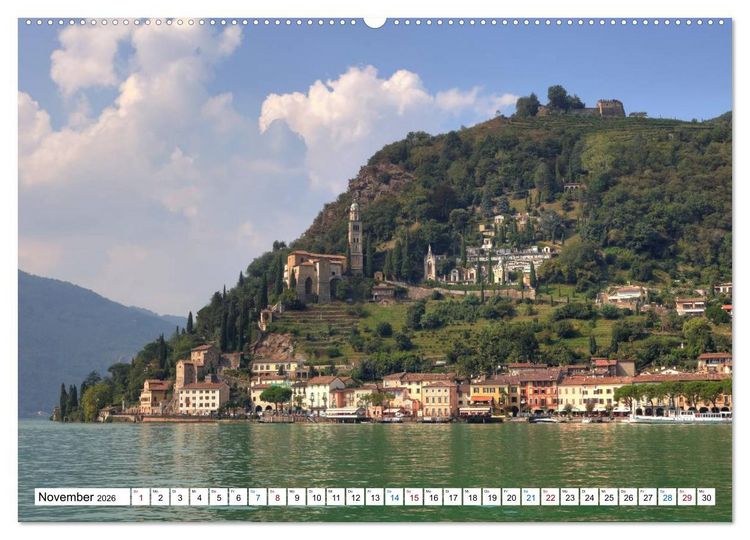Produktbild: Tessin, Impressionen aus der Italienischen Schweiz (hochwertiger Premium Wandkalender 2026 DIN A2 quer), Kunstdruck in Hochglanz