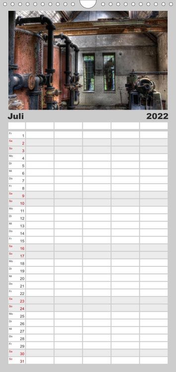 Produktbild: Familienplaner Lost Places in Deutschland (Wandkalender 2022 , 21 cm x 45 cm, hoch)
