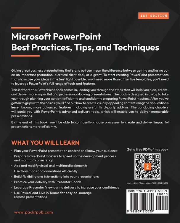 Produktbild: Microsoft PowerPoint Best Practices, Tips, and Techniques