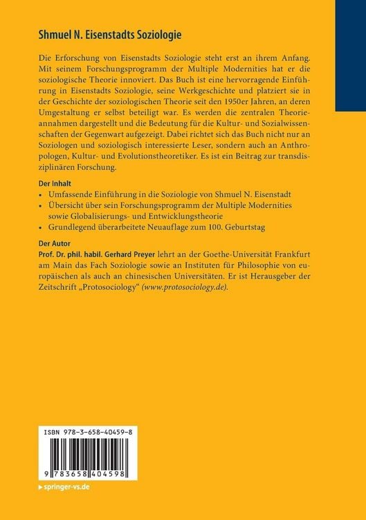 Produktbild: Shmuel N. Eisenstadts Soziologie