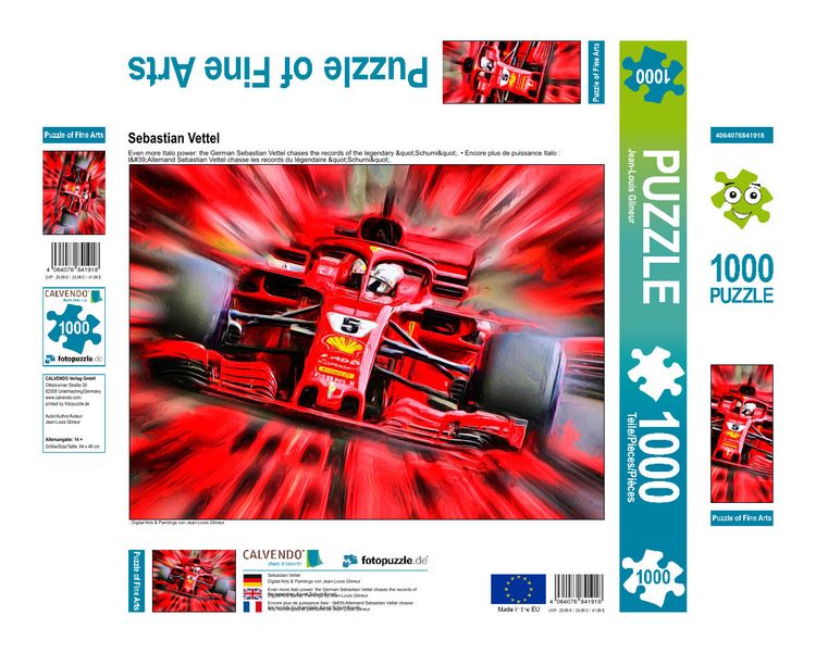 Produktbild: CALVENDO Puzzle Sebastian Vettel 1000 Teile Lege-Gr&ouml;&szlig;e 640 x 480 cm Foto-Puzzle Bild von Jean-Louis Glineur
