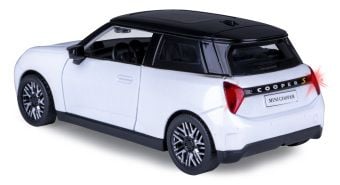 Produktbild: BMW Mini Cooper Diecast 1:28 wei&szlig; inkl. Knopfzellen
