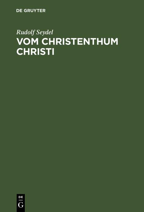 Produktbild: Vom Christenthum Christi