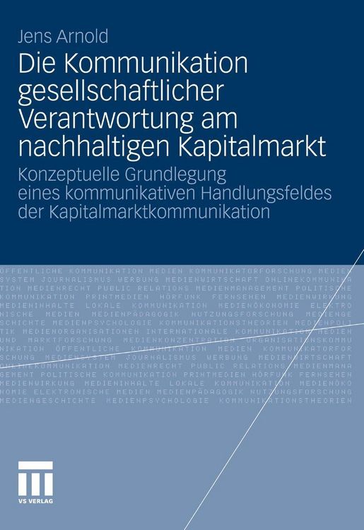 Produktbild: Die Kommunikation gesellschaftlicher Verantwortung am nachhaltigen Kapitalmarkt