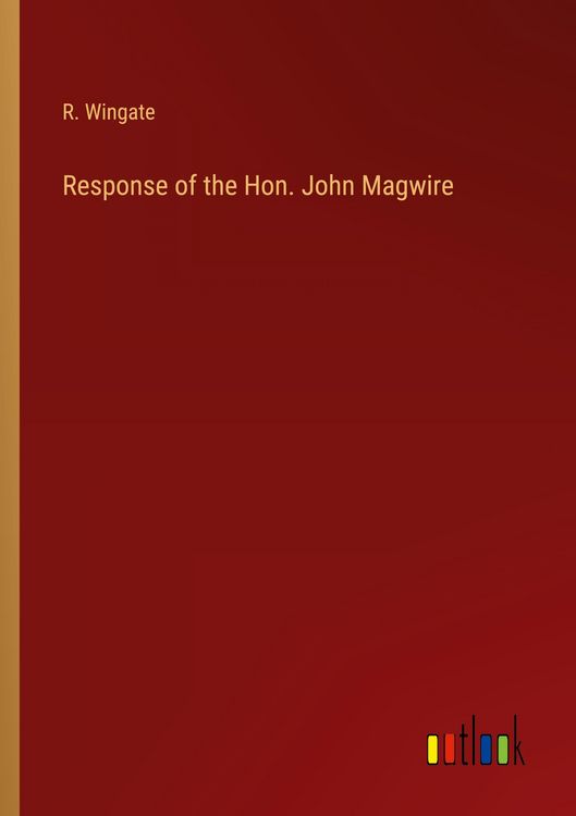 Produktbild: Response of the Hon. John Magwire