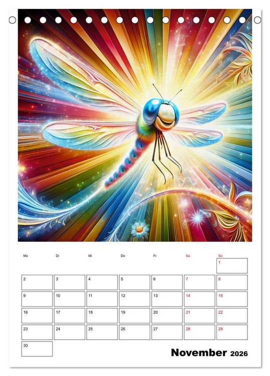 Produktbild: Heitere Insektenwelt (Tischkalender 2026 DIN A5 hoch), CALVENDO Monatskalender