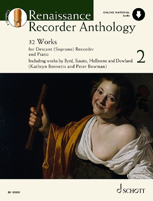 Produktbild: Renaissance Recorder Anthology - Volume 2 32 Pieces for Soprano (Descant) Recorder and Piano Book/Material Online