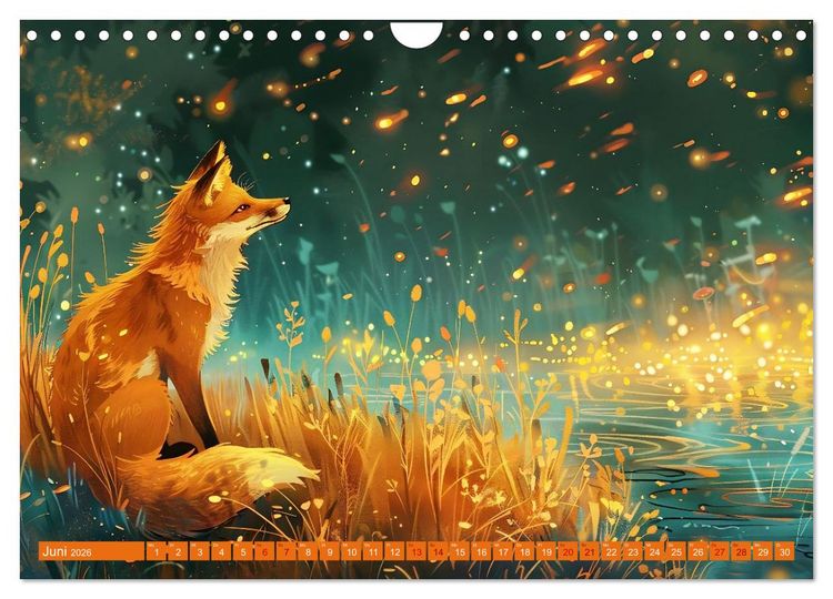 Produktbild: Von F&uuml;chsen und W&ouml;lfen (Wandkalender 2026 DIN A4 quer), CALVENDO Monatskalender