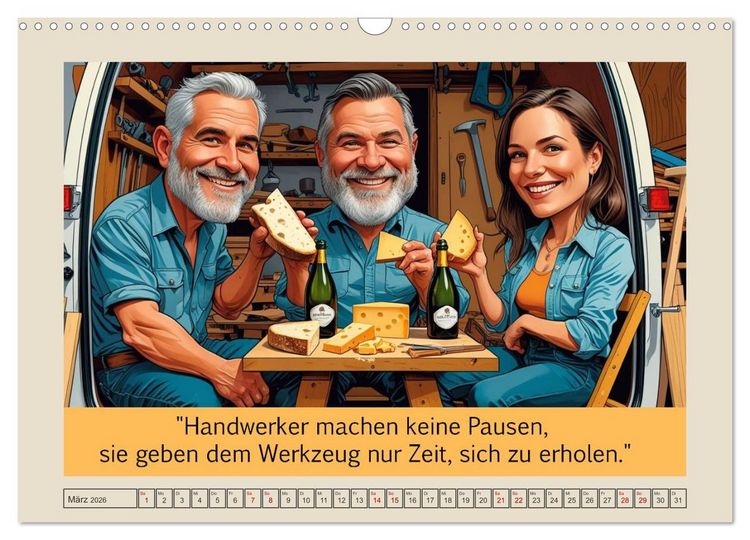 Produktbild: Meisterhaft daneben &ndash; Die witzige Seite des Handwerks (Wandkalender 2026 DIN A3 quer), CALVENDO Monatskalender