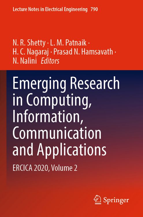 Produktbild: Emerging Research in Computing, Information, Communication and Applications