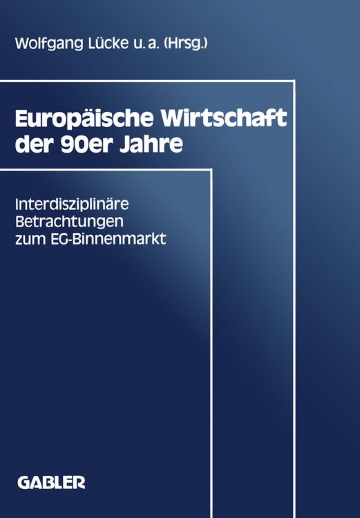 Produktbild: Europ&auml;ische Wirtschaft der 90er Jahre