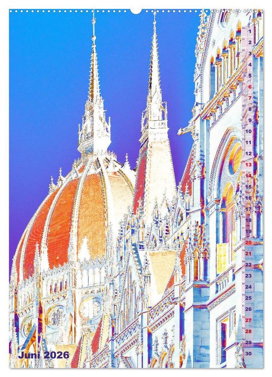 Produktbild: Budapest - K&uuml;nstlerische Fotografie (Wandkalender 2026 DIN A2 hoch), CALVENDO Monatskalender