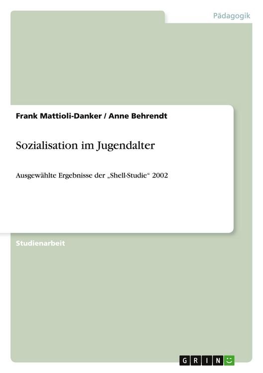 Produktbild: Sozialisation im Jugendalter