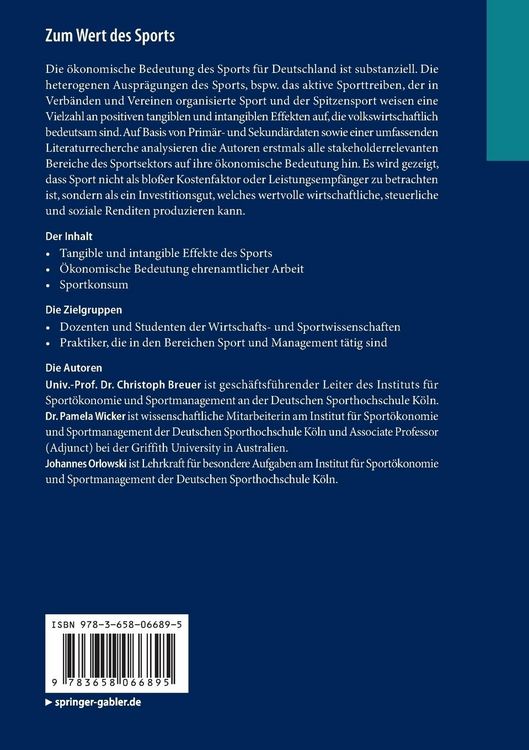 Produktbild: Zum Wert des Sports