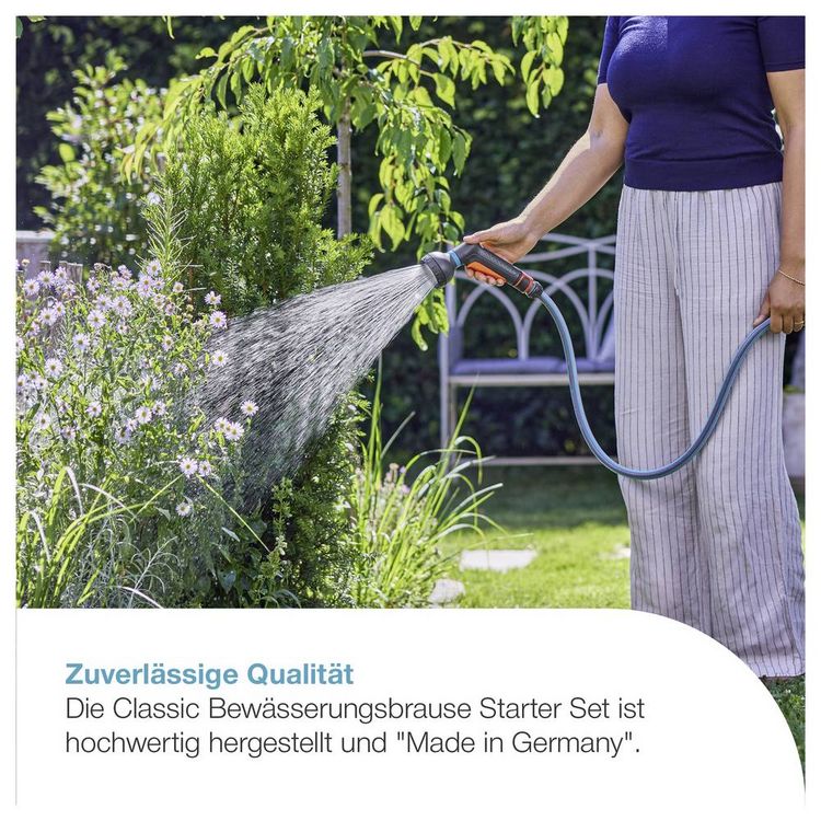 Produktbild: GARDENA 18367-20 Classic Bew&auml;sserungsbrause Starter Set Gartenbrause