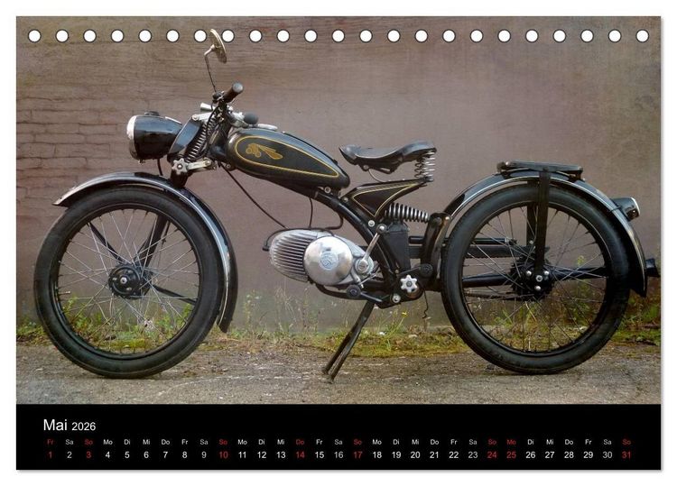 Produktbild: Motorrad Oldtimer (Tischkalender 2026 DIN A5 quer), CALVENDO Monatskalender