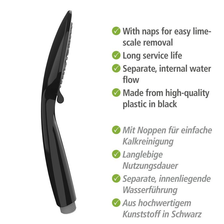 Produktbild: Brauseset Mod. Young Schwarz, L&auml;nge Stange: 66 cm