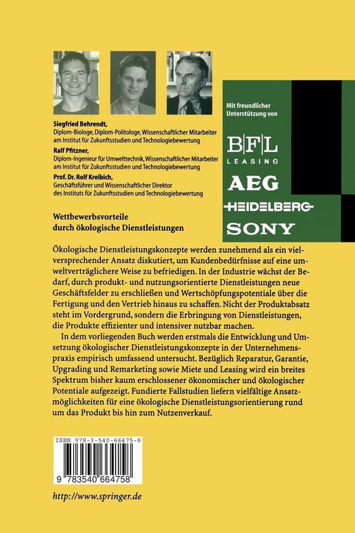 Produktbild: Wettbewerbsvorteile durch &ouml;kologische Dienstleistungen
