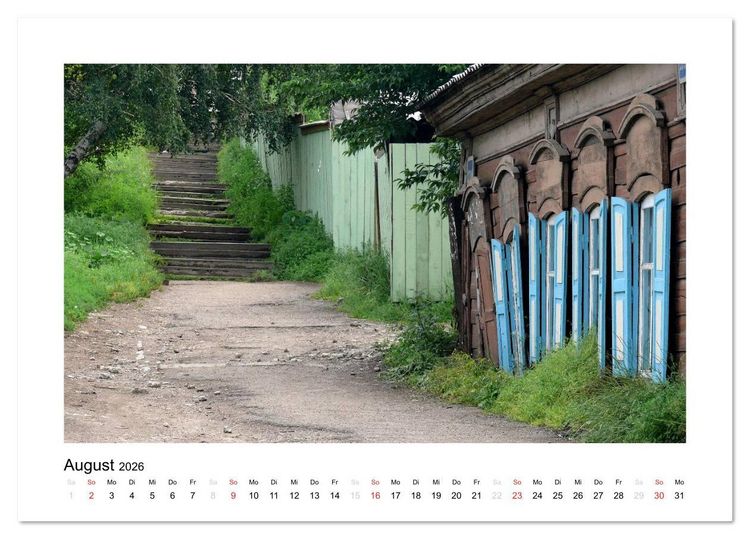 Produktbild: Holzh&auml;user in Irkutsk (Tischkalender 2026 DIN A5 quer), CALVENDO Monatskalender