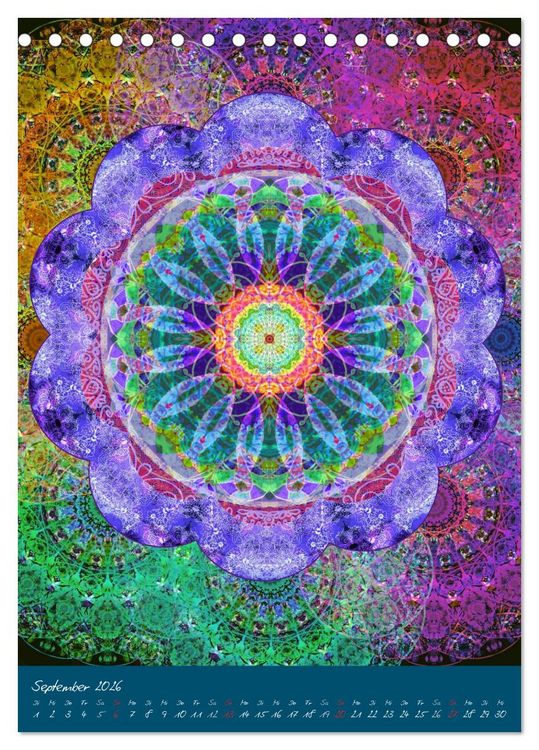 Produktbild: FLORALE MANDALAS (Tischkalender 2026 DIN A5 hoch), CALVENDO Monatskalender