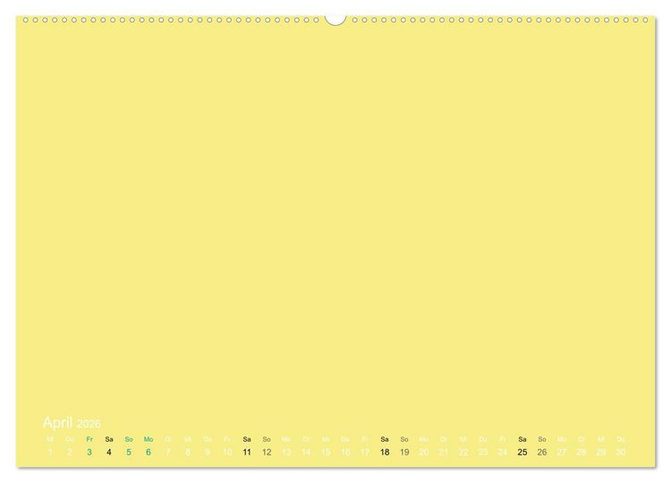 Produktbild: Bastelkalender - Gelb (Wandkalender 2026 DIN A2 quer), CALVENDO Monatskalender