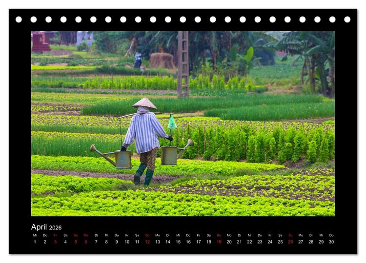 Produktbild: Unterwegs in Vietnam (Tischkalender 2026 DIN A5 quer), CALVENDO Monatskalender