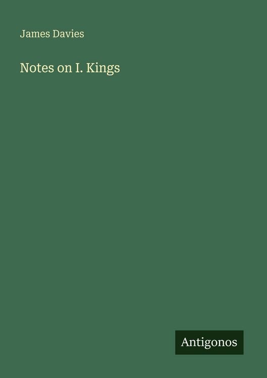 Produktbild: Notes on I. Kings