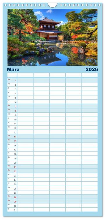 Produktbild: Familienplaner 2026 - Japan. Zwischen Tradition und Moderne mit 5 Spalten (Wandkalender, 21 x 45 cm) CALVENDO