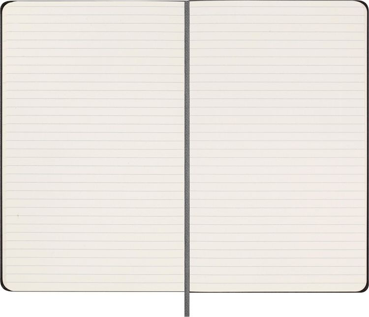 Produktbild: Moleskine undatierter Wochen Notizkalender, L/A5, 1 Wo = 1 Seite, Rechts linierte Seite, Fester Einband mit Textpr&auml;gung gold, Schwarz