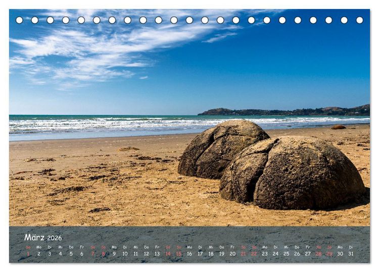 Produktbild: Traumorte entdecken: Neuseeland (Tischkalender 2026 DIN A5 quer), CALVENDO Monatskalender