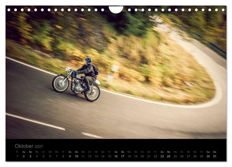 Produktbild: Klassische Motorr&auml;der auf der Piste (Wandkalender 2027 DIN A4 quer), CALVENDO Monatskalender