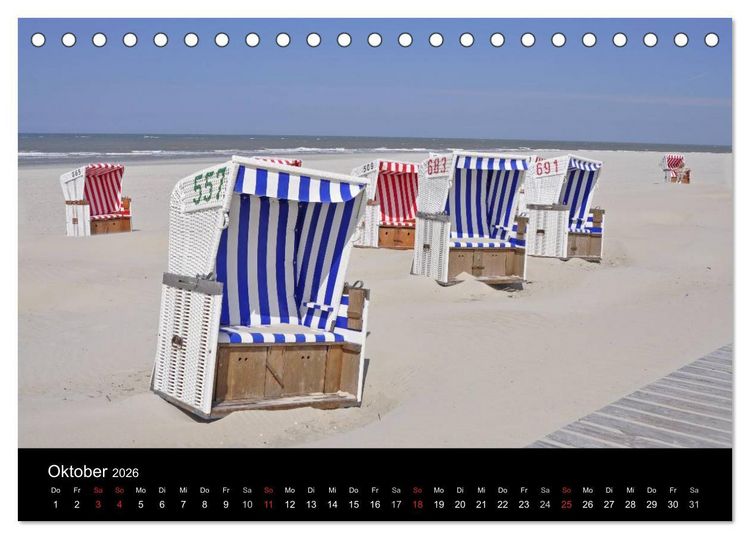 Produktbild: Ostfriesische Inseln (Tischkalender 2026 DIN A5 quer), CALVENDO Monatskalender