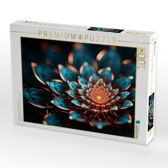 Produktbild: CALVENDO Puzzle Fibonacci in einer Bl&uuml;te in 3D Fraktal | 1000 Teile Lege-Gr&ouml;&szlig;e 64x48cm Foto-Puzzle f&uuml;r gl&uuml;ckliche Stunden