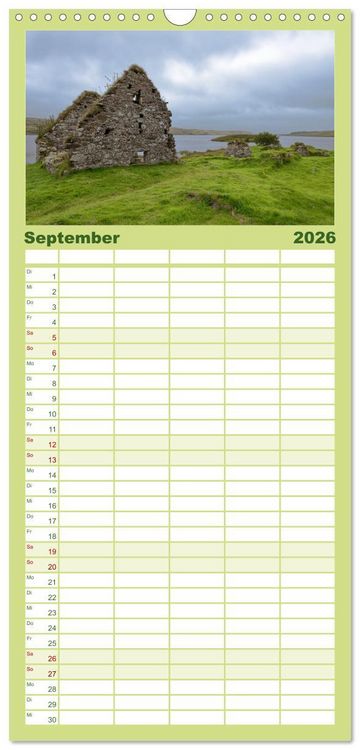 Produktbild: Familienplaner 2026 - Islay - Heimat des Malt Whisky mit 5 Spalten (Wandkalender, 21 x 45 cm) CALVENDO