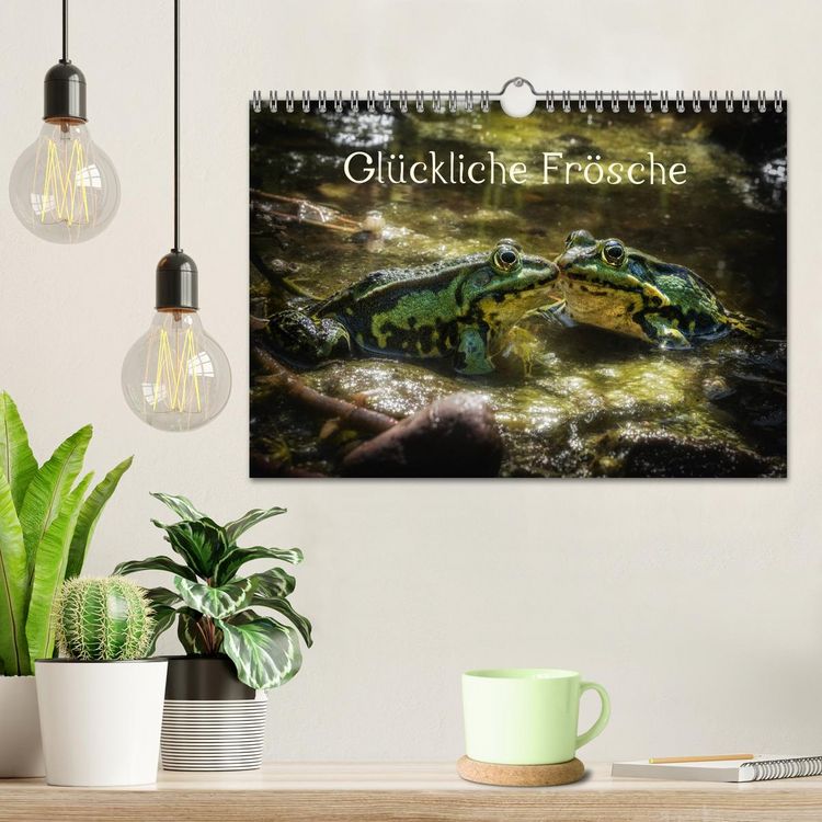 Produktbild: Gl&uuml;ckliche Fr&ouml;sche (Wandkalender 2026 DIN A4 quer), CALVENDO Monatskalender