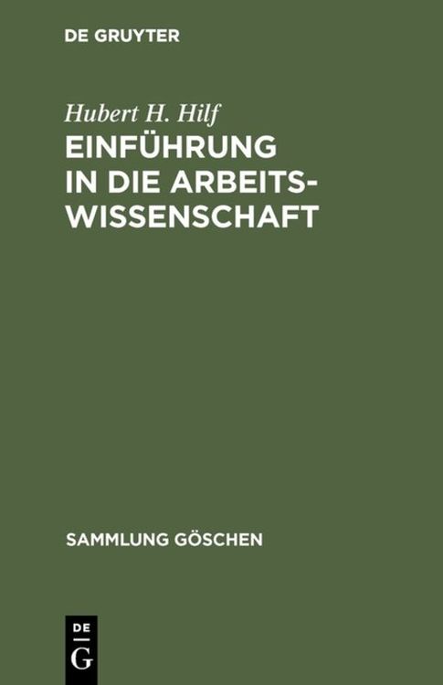 Produktbild: Einf&uuml;hrung in die Arbeitswissenschaft