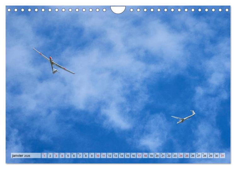 Produktbild: Voler en silence - la passion du vol &agrave; voile (Calendrier mural 2026 DIN A4 vertical), CALVENDO calendrier mensuel