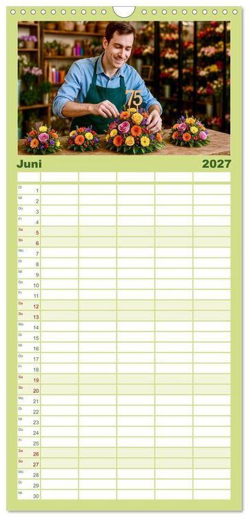 Produktbild: Familienplaner 2027 - Floristen und ihr Handwerk mit 5 Spalten (Wandkalender, 21 x 45 cm) CALVENDO