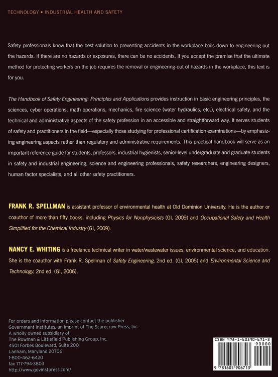 Produktbild: Handbook of Safety Engineering
